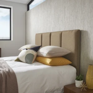 A visually detailed product description for the Luxury No Turn 6 mattress, featuring a list of its high-quality natural fillings, a 10-year guarantee, and tables for dimensions and weight. The description highlights the mattress's responsive feel and sustainable design.