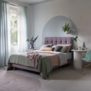 A detailed product description for the Hypnos Luxury No Turn 9 mattress. It highlights the mattress's three layers of natural latex, ReActivePro™ 9-turn pocket spring system, and double-sided design, along with dimensions, weight, and a 10-year guarantee.