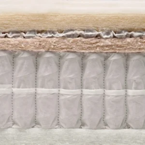 A visually detailed product description for the Hypnos Pillow Top Classic mattress, featuring a list of its high-quality natural and sustainable fillings, a 10-year guarantee, and tables for dimensions and weight. The description highlights the mattress's plush pillow top and ReActivePro™ spring system.