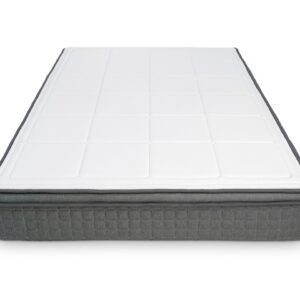 A screenshot of the Breasley Uno Zen Lavender Soothe mattress product page. The page shows a full-size mattress and highlights key features such as a 5-year guarantee, CertiPUR-EU foam, and its lavender-infused memory foam cover.