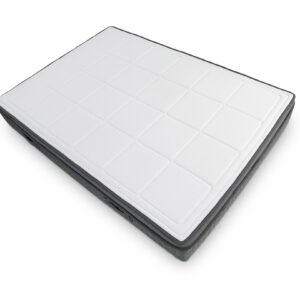 A screenshot of the Breasley Uno Zen Lavender Cool mattress product page. The page shows a full-size mattress and highlights key features such as a 5-year guarantee, CertiPUR-EU foam, and its lavender-infused memory foam cover.