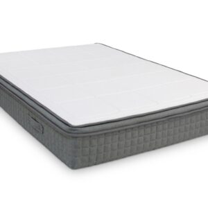 A screenshot of the Breasley Uno Zen Lavender Cool mattress product page. The page shows a full-size mattress and highlights key features such as a 5-year guarantee, CertiPUR-EU foam, and its lavender-infused memory foam cover.