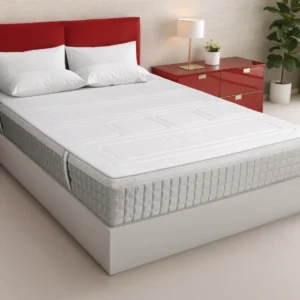 A screenshot of the Breasley Uno E-Volve Sleep Memory 4000 mattress product page. The page shows a full-size mattress and highlights key features such as a 5-year guarantee, CertiPUR-EU foam, and its firm sleeping surface.