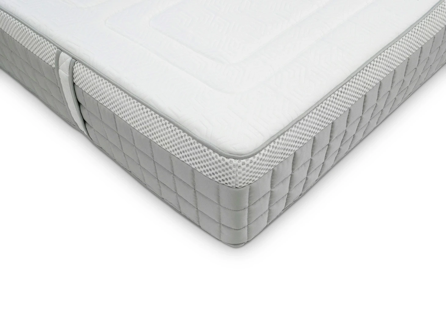 A screenshot of the Breasley Uno E-Volve Sleep Memory 2000 Firm mattress product page. The page shows a full-size mattress and highlights key features such as a 5-year guarantee, CertiPUR-EU foam, and its firm sleeping surface.