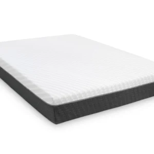 A screenshot of the Breasley Uno E-Volve Sleep Memory 3000 mattress product page. The page shows a full-size mattress and highlights key features such as a 5-year guarantee, CertiPUR-EU foam, and its dual-spring system.
