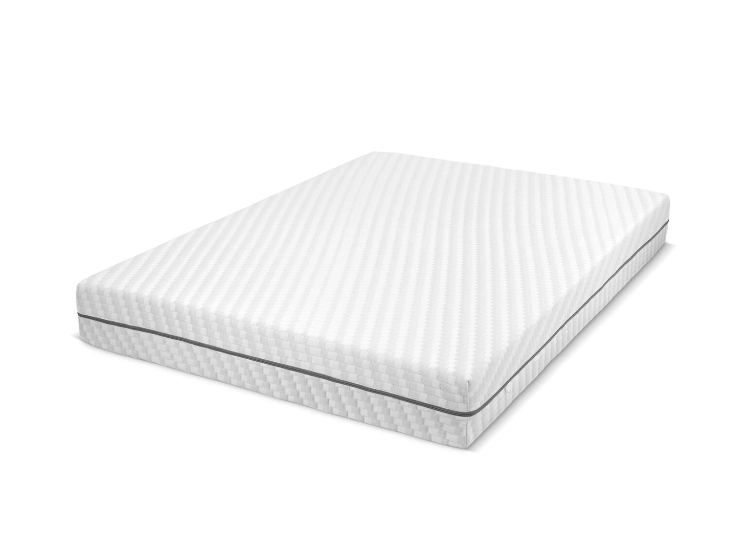 A screenshot of the Breasley Uno E-Volve Sleep Memory 2000 Firm mattress product page. The page shows a full-size mattress and highlights key features such as a 5-year guarantee, CertiPUR-EU foam, and its firm sleeping surface.