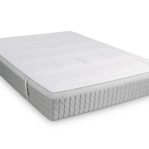 A screenshot of the Breasley Uno E-Volve Sleep Comfort 3000 mattress product page. The page shows a full-size mattress and highlights key features such as a 5-year guarantee, CertiPUR-EU foam, and its dual-spring system.