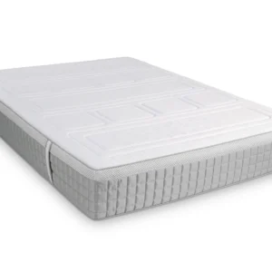 A screenshot of the Breasley Uno E-Volve Sleep Comfort 3000 mattress product page. The page shows a full-size mattress and highlights key features such as a 5-year guarantee, CertiPUR-EU foam, and its dual-spring system.