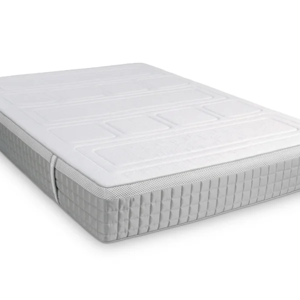 A screenshot of the Breasley Uno E-Volve Sleep Comfort 3000 mattress product page. The page shows a full-size mattress and highlights key features such as a 5-year guarantee, CertiPUR-EU foam, and its dual-spring system.